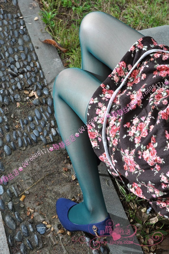 精彩系列脚尖加厚连裤袜（绿色） 静静丝语丝袜美女图片